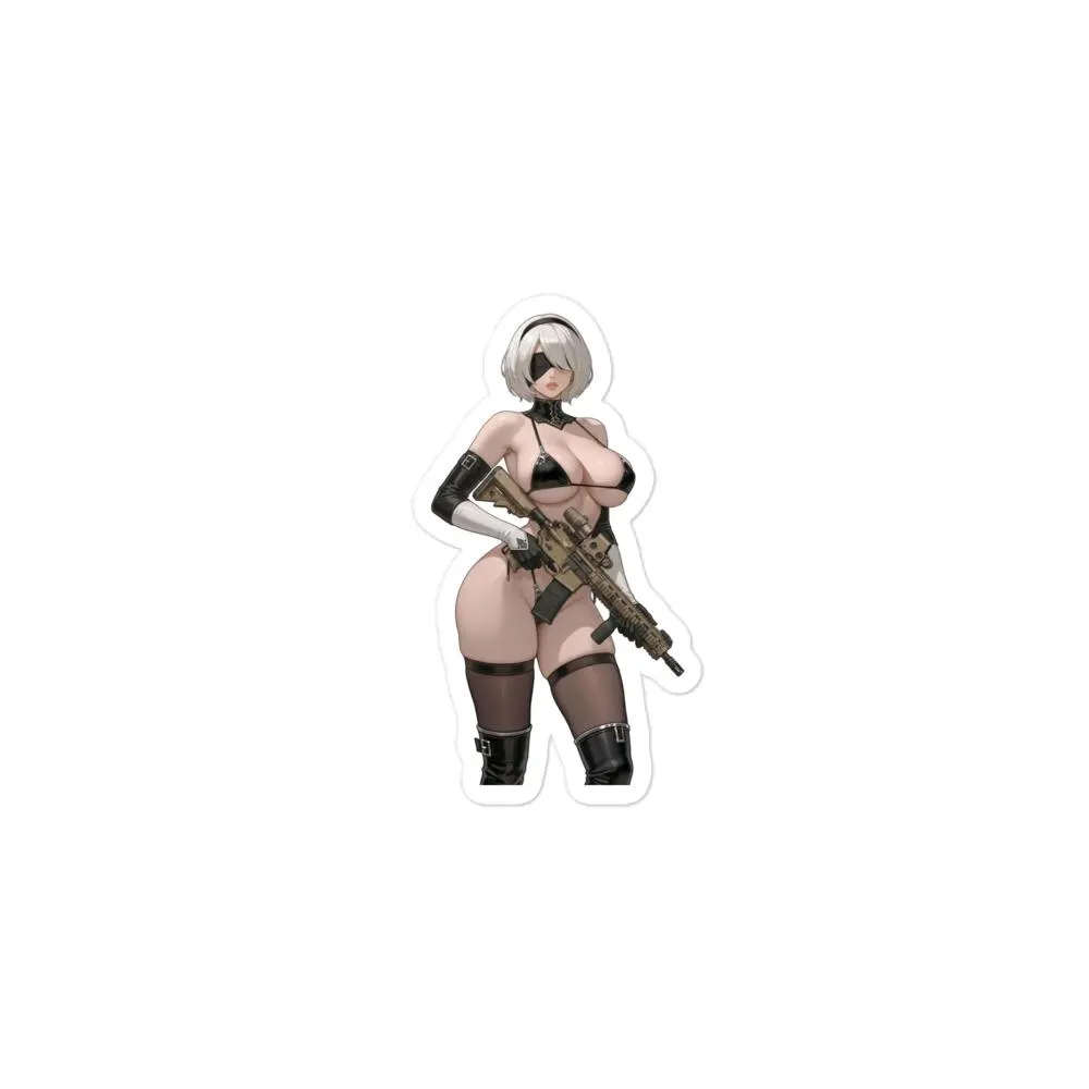 2B AR15 Pin-Up Kiss Cut sticker