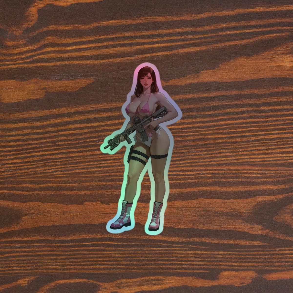 Bunny Bikini Holographic stickers