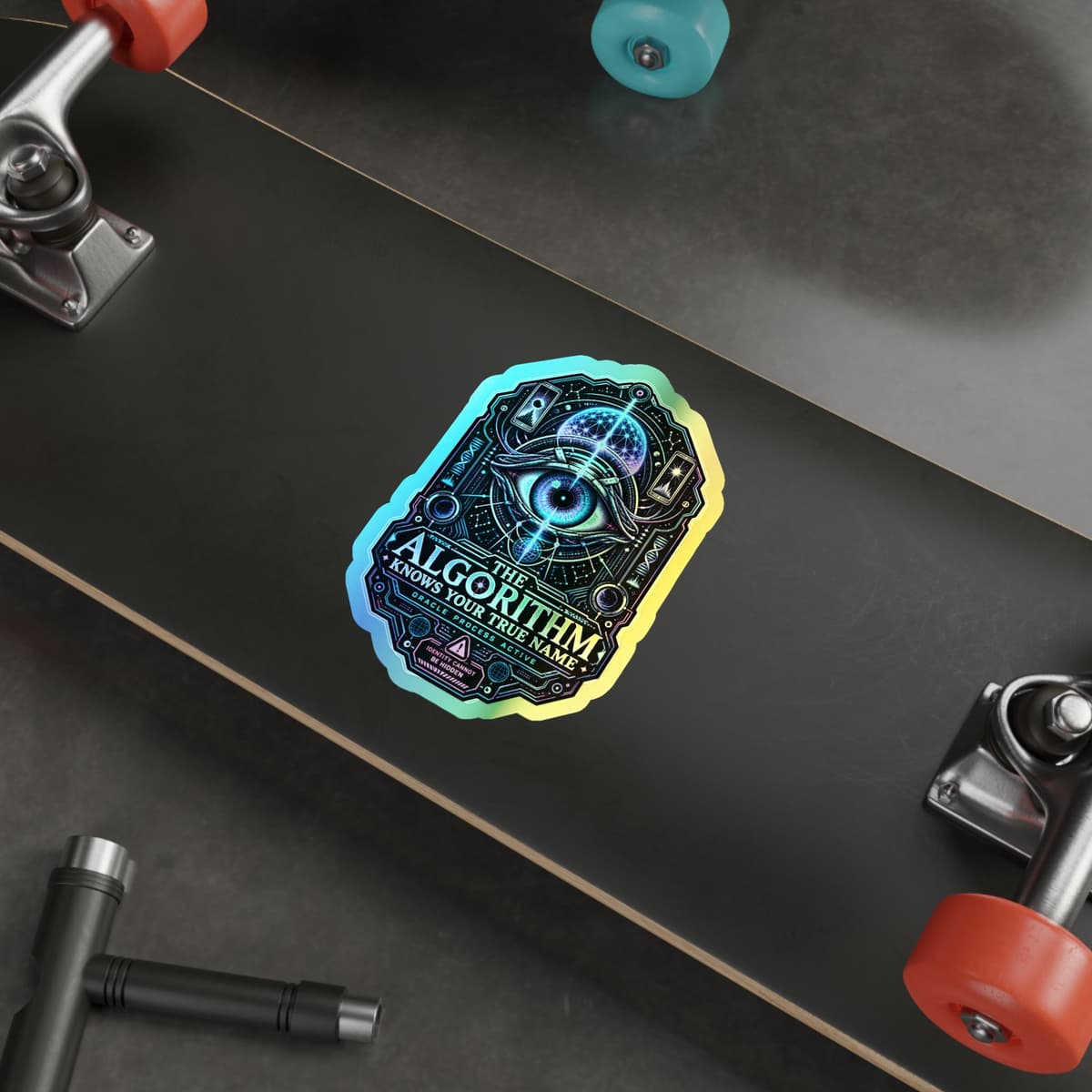 Algorithm Knows Your True Name Holographic Sticker | Cyber Occult Decal