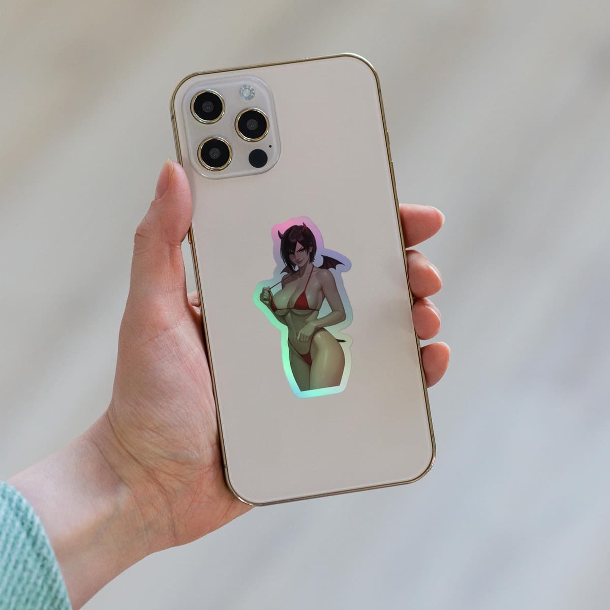 Crimson Devil Holographic stickers