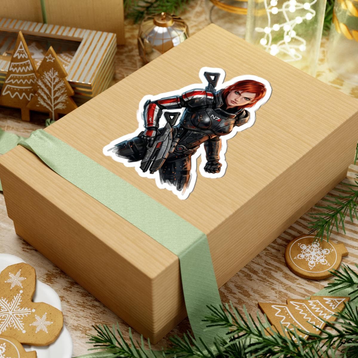 Commander Shepard FemShep N7 Character Sticker | Sci-Fi Vinyl Decal