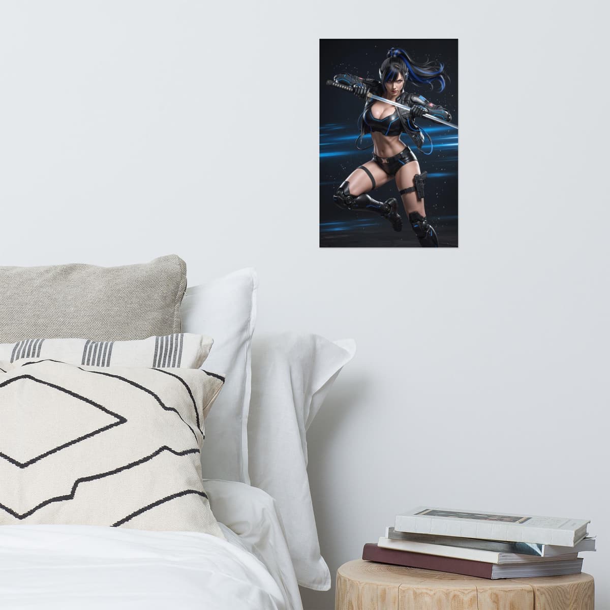 Neon Sword Sci-Fi Pin Up Poster