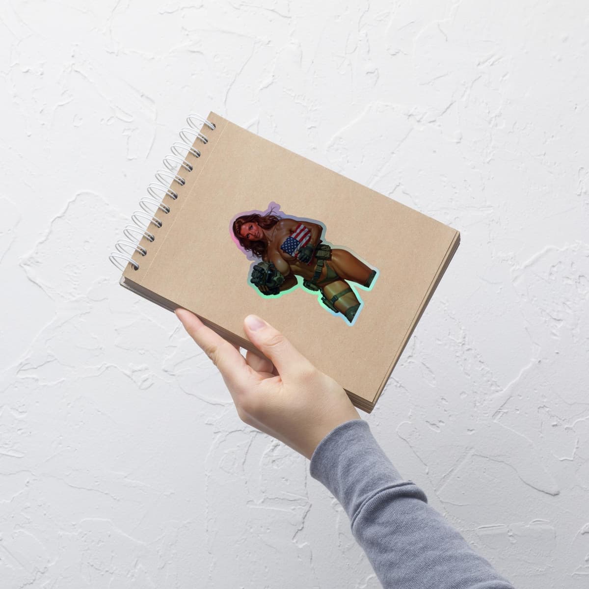 Tactical Girl Flag Holographic stickers