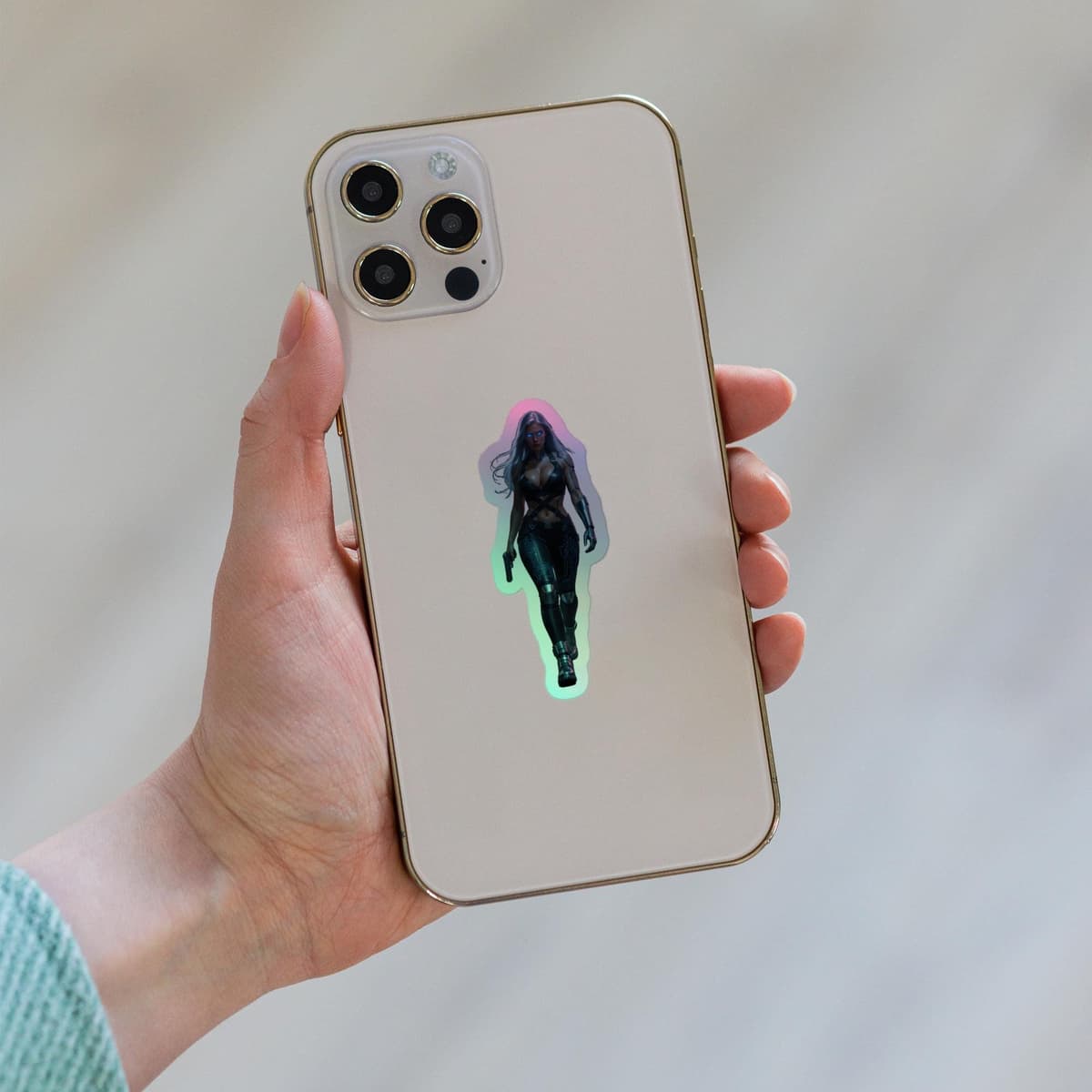 Sci-fi char Holographic stickers