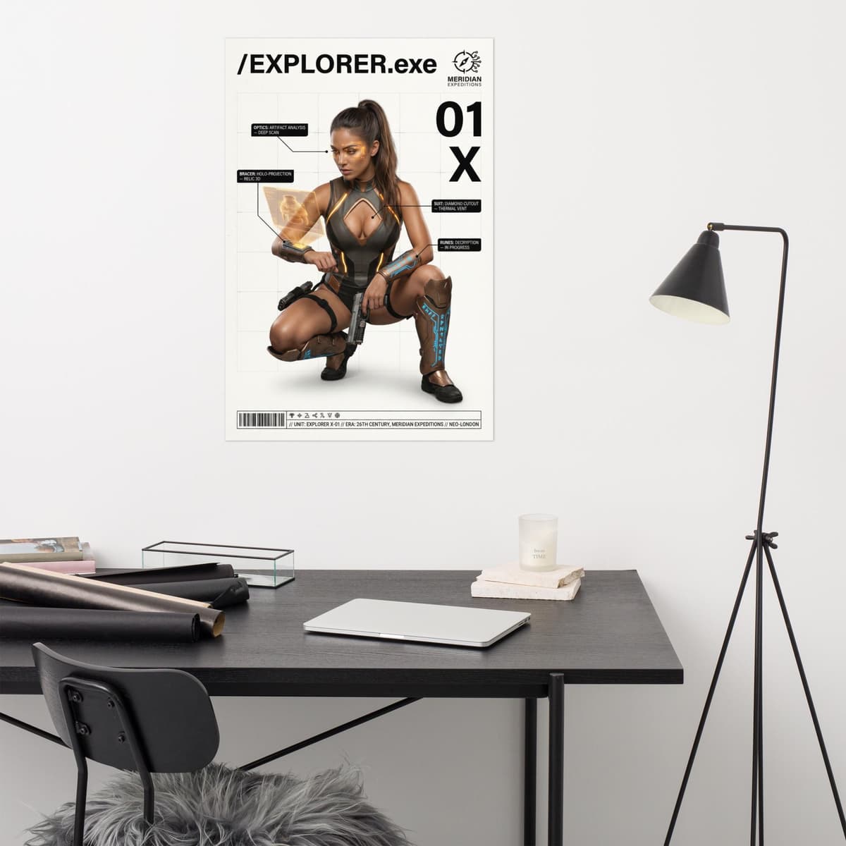 Explorer Crouched Poster