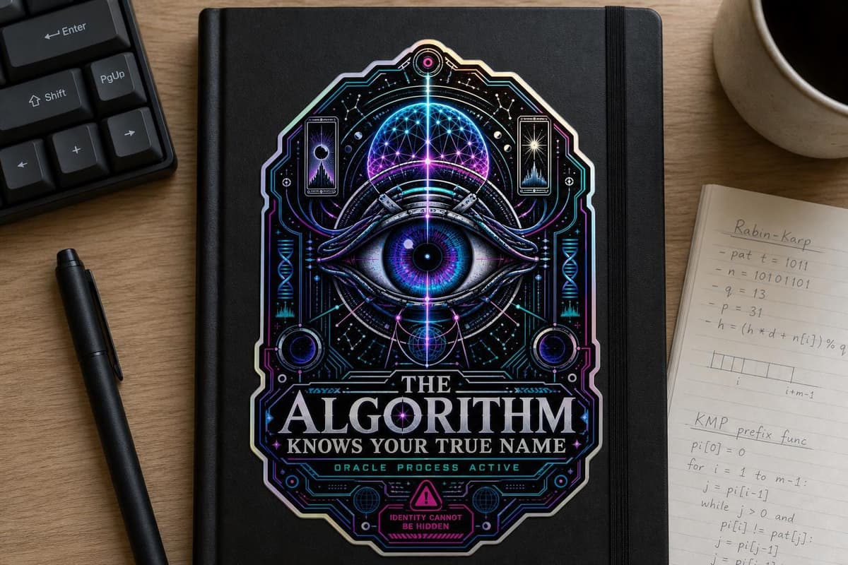Algorithm Knows Your True Name Holographic Sticker | Cyber Occult Decal