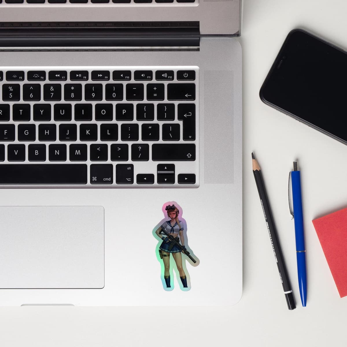 Valkrie Schoolgirl Holographic stickers