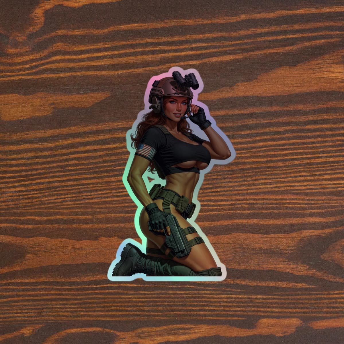 Mara Crop Top Holographic stickers