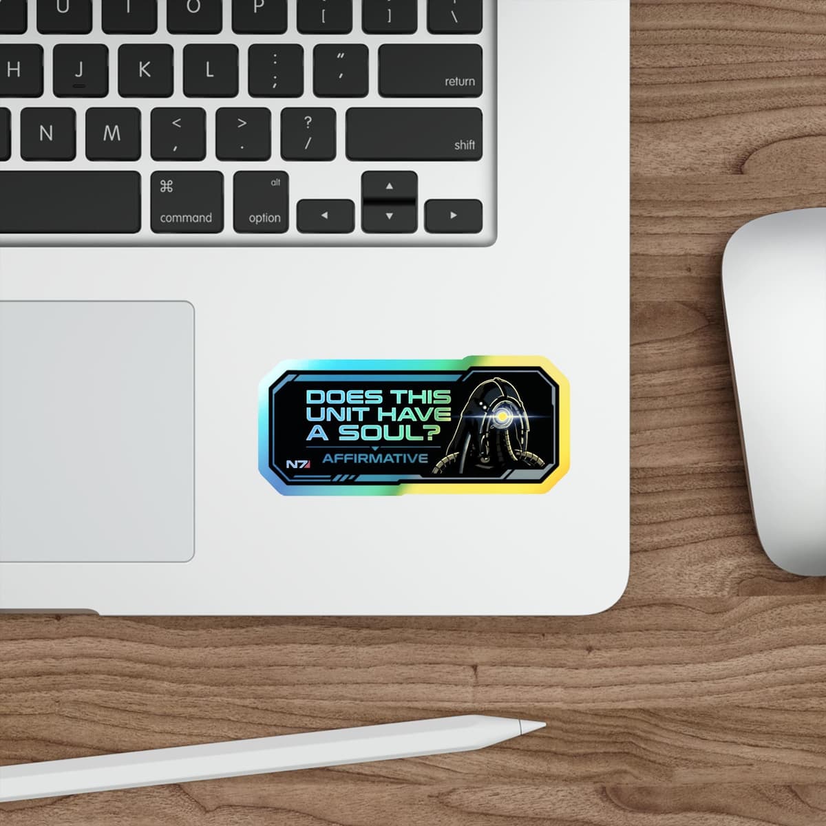 Does This Unit Have A Soul Holographic Sticker | Legion Geth Sci-Fi Vinyl Decal