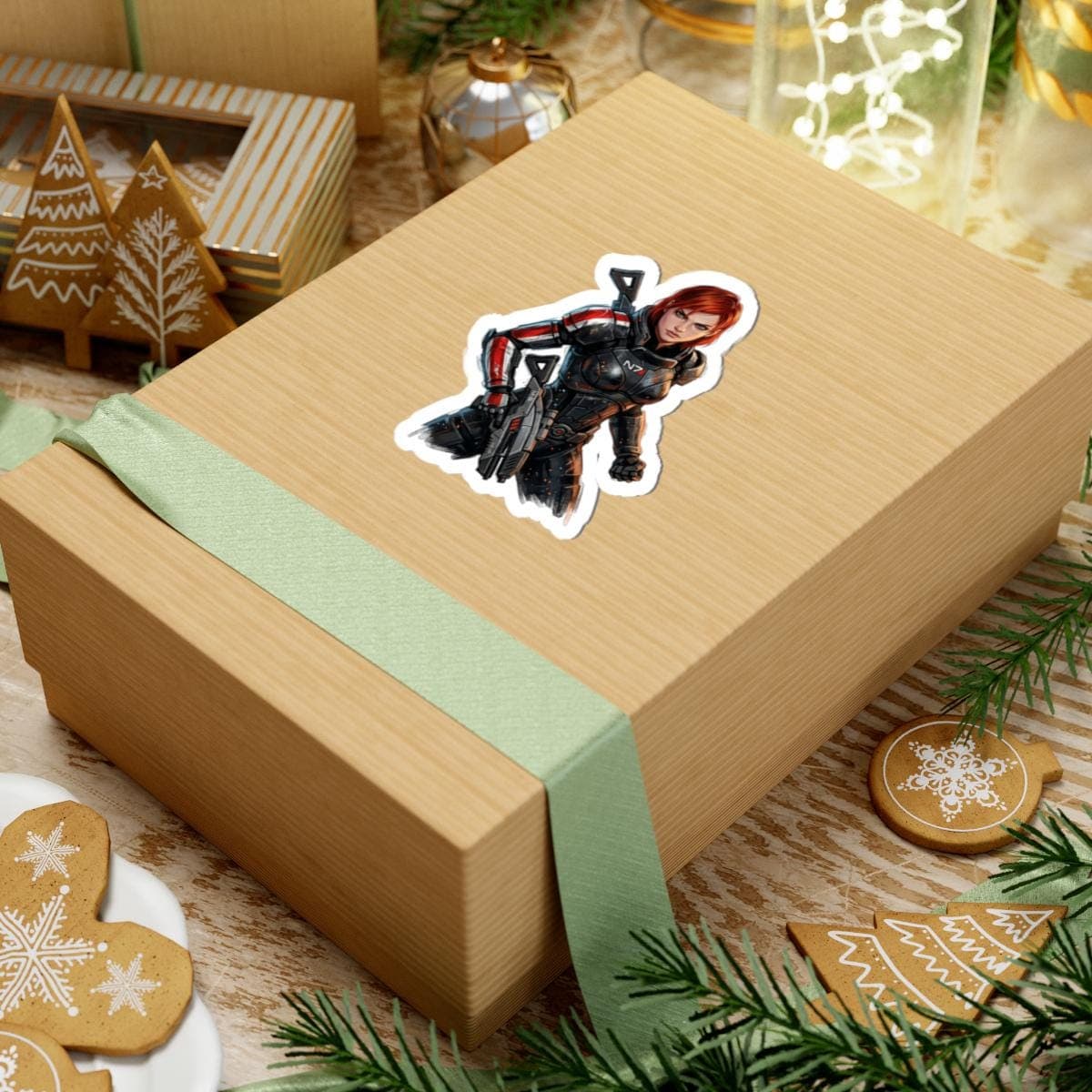 Commander Shepard FemShep N7 Character Sticker | Sci-Fi Vinyl Decal