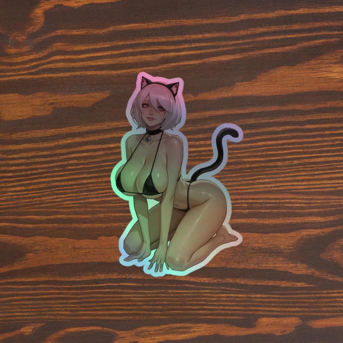 2B Catgirl Holographic stickers