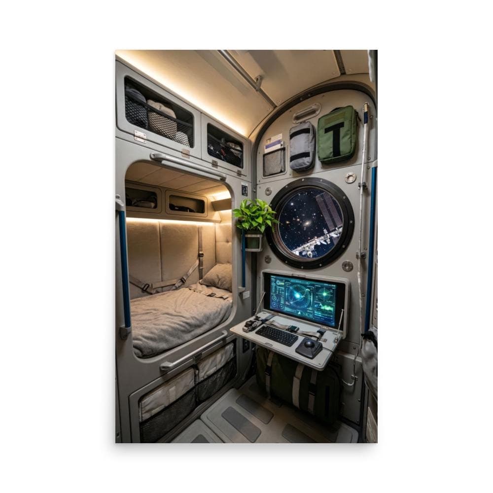 Space Station Interior Poster