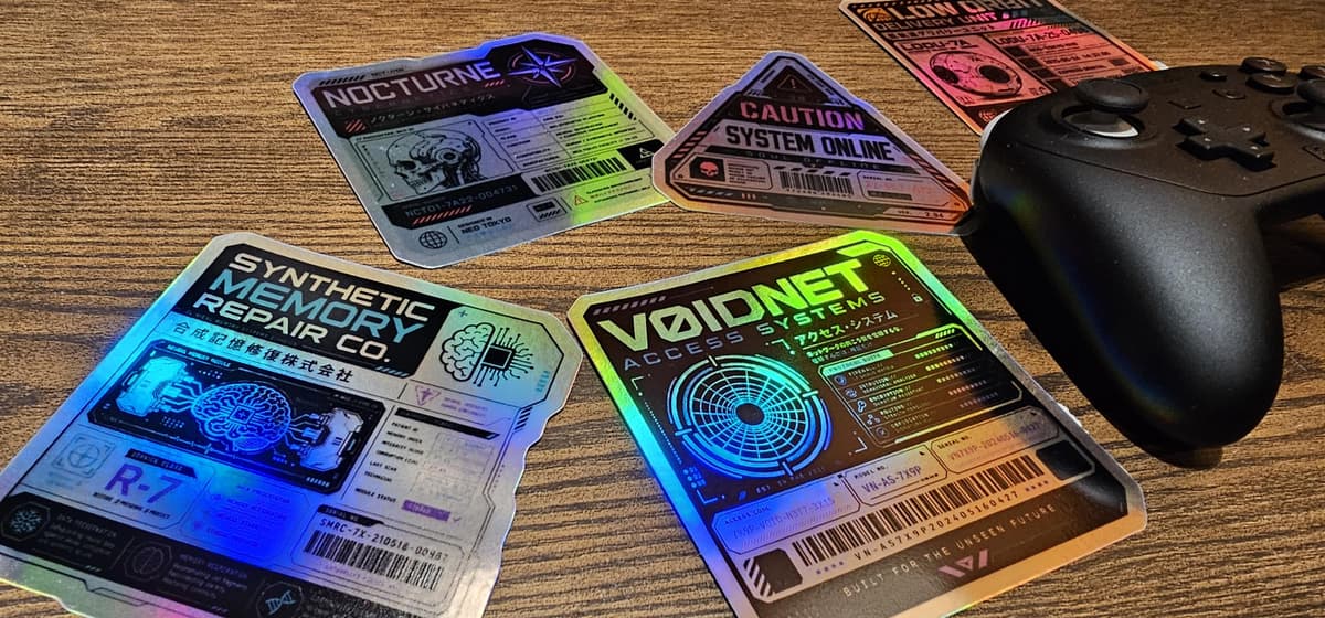 Caution System Online Triangle Holographic Sticker