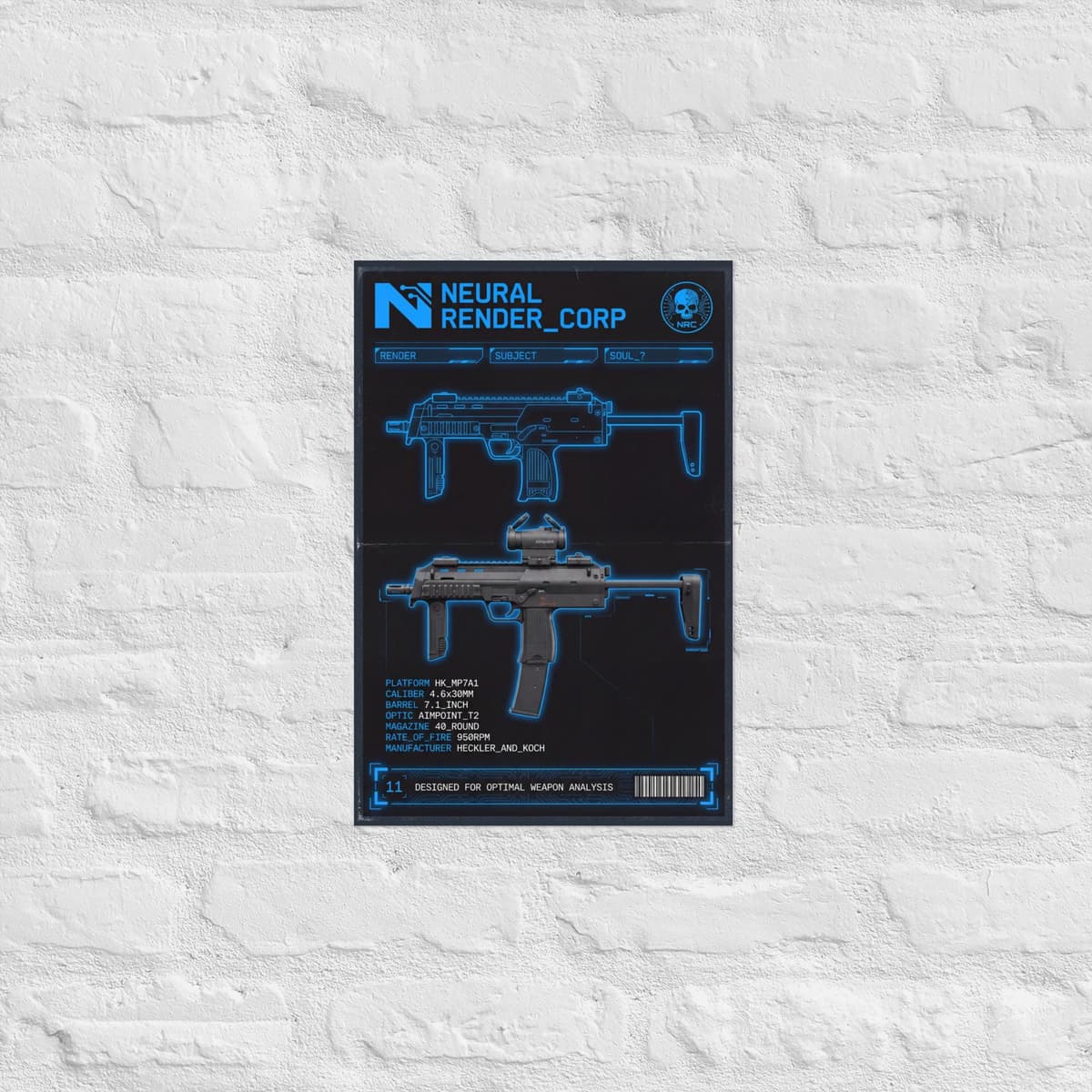MP7 Diagram Poster