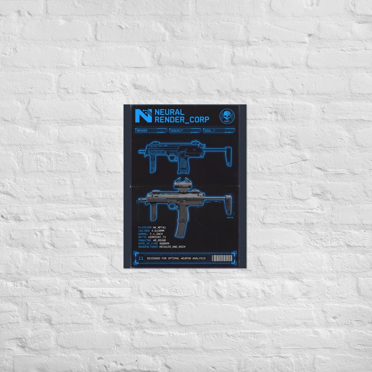 MP7 Diagram Poster