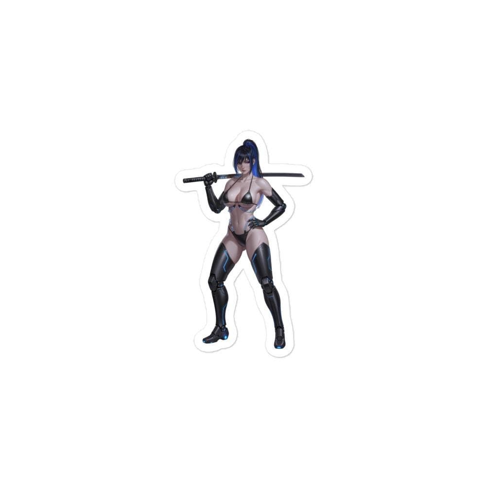 Neon Sword Kiss Cut Sticker