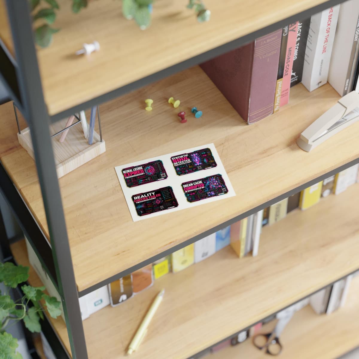 AI System Failure Sticker Pack | Cyberpunk Warning Label Sheet