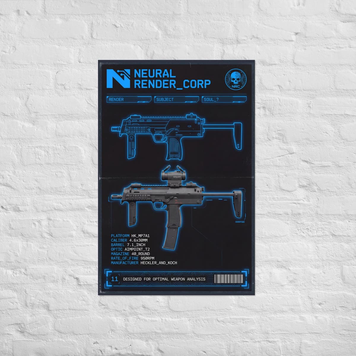 MP7 Diagram Poster
