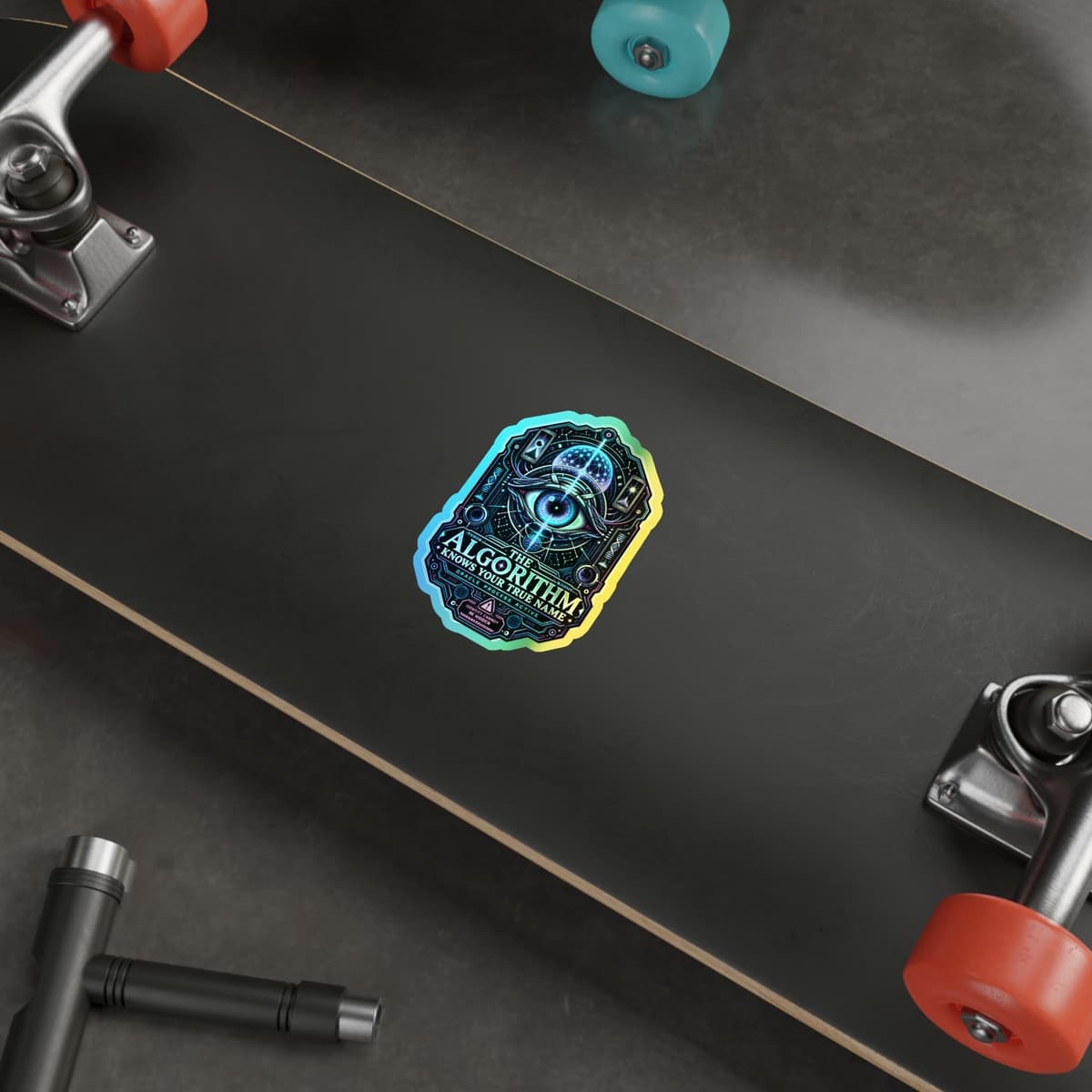 Algorithm Knows Your True Name Holographic Sticker | Cyber Occult Decal