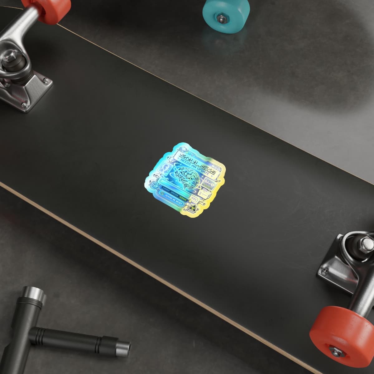 Soul.exe Needs an Update Holographic Sticker | Y2K Cyberpunk Decal