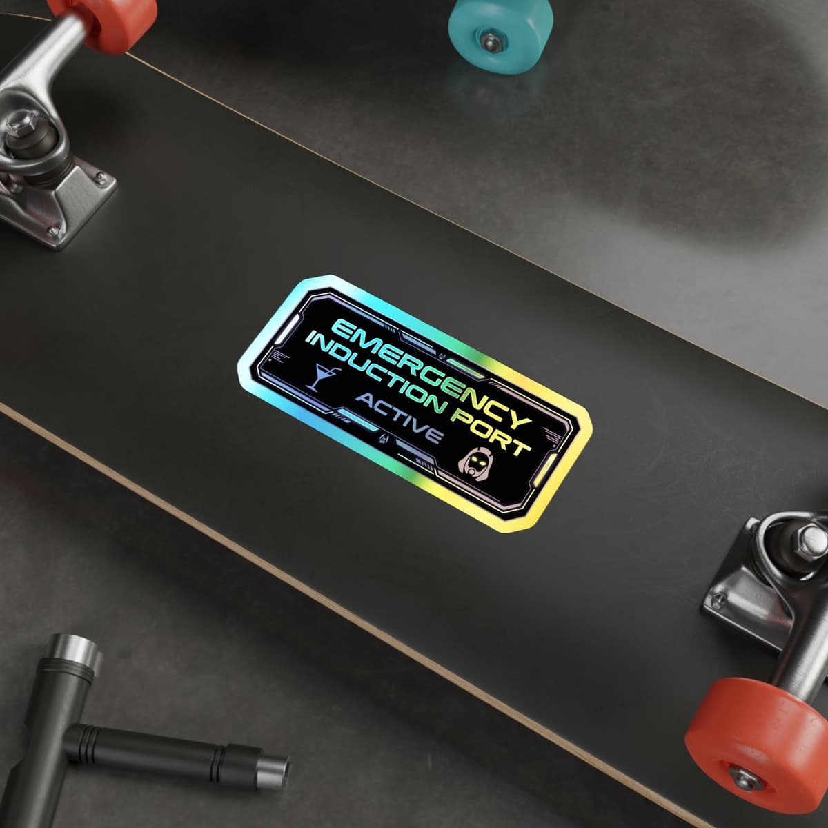 Emergency Induction Port Holographic Sticker | Tali Quarian Holo Decal Sci-Fi