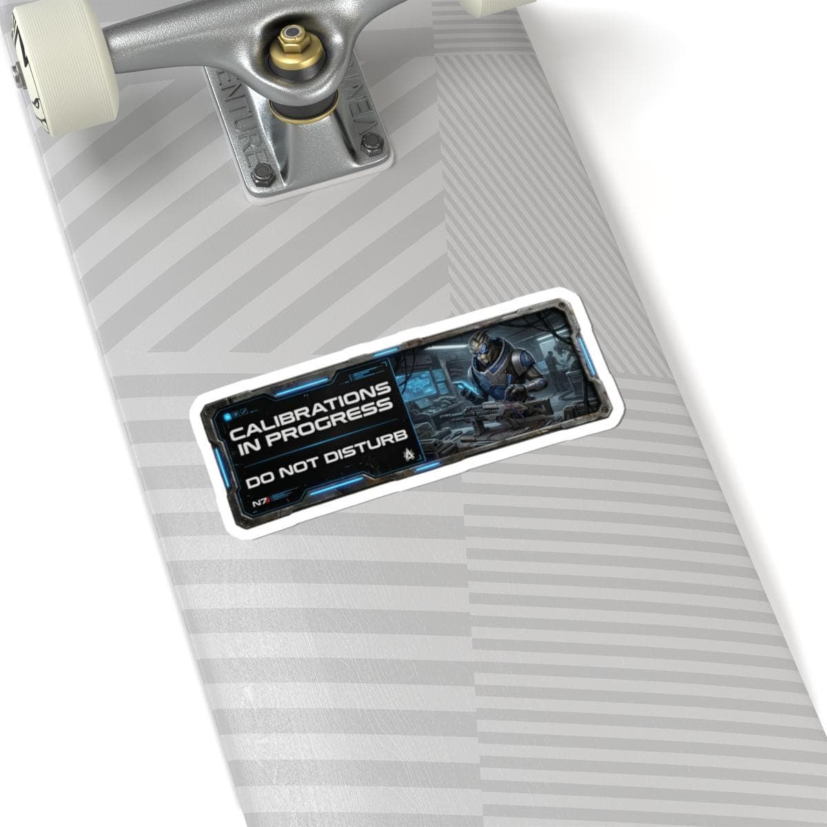 Garrus Calibrations In Progress Sticker | Turian Sci-Fi Gamer Decal