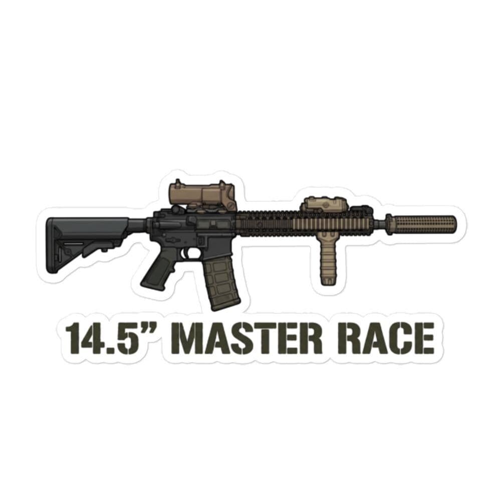 14.5" Master Race Gun Sticker