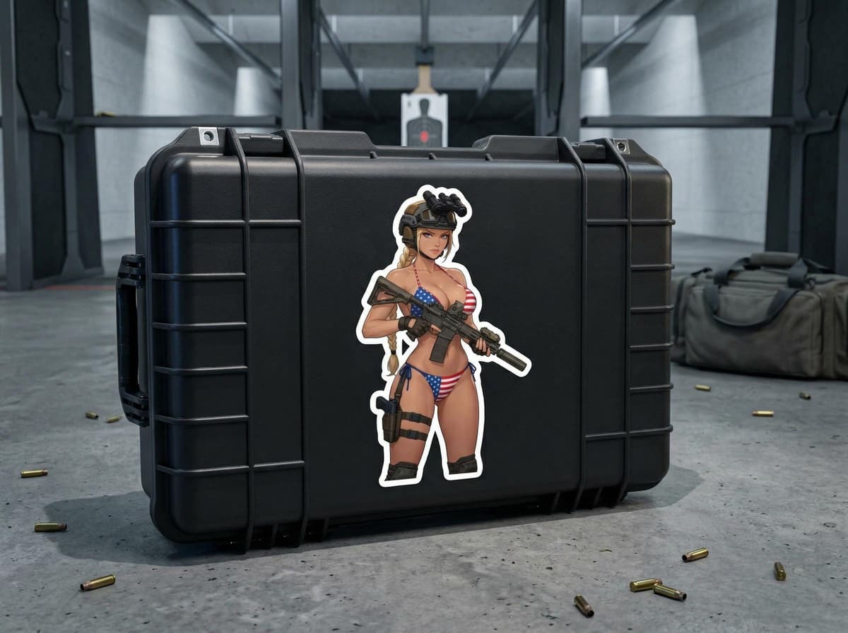 Valkyrie Patriot AR-15 Waifu Sticker | Tactical Gun Girl Vinyl Decal
