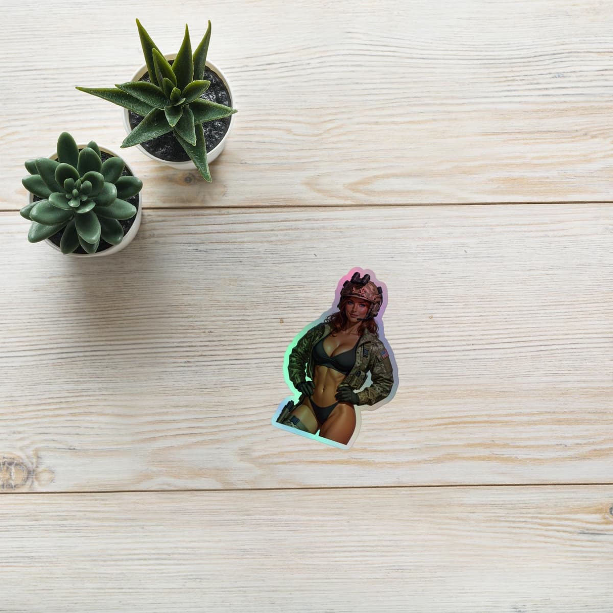 Camo Bikini Holographic stickers