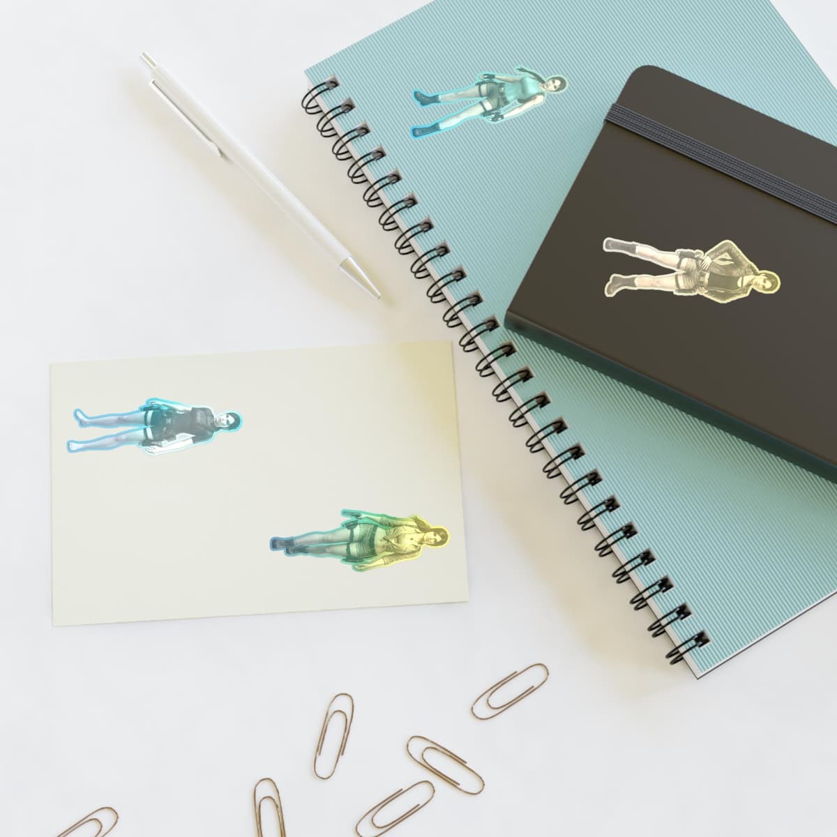 Explorer Iconic Outfits Holographic Sticker Sheet | Treasure Hunter Vinyl Decal Pack