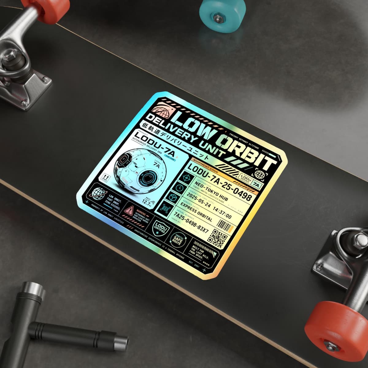 Low Orbit Delivery Unit Holographic Sticker