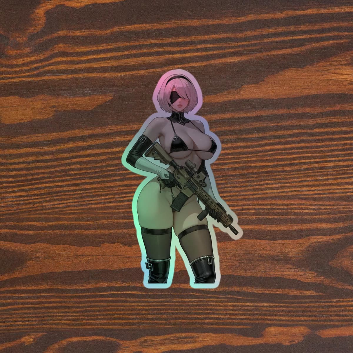 2B Bikini AR15 Holographic stickers