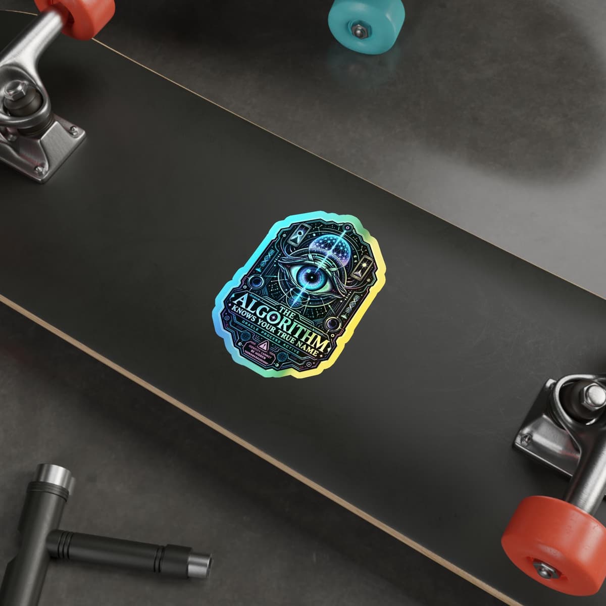 Algorithm Knows Your True Name Holographic Sticker | Cyber Occult Decal