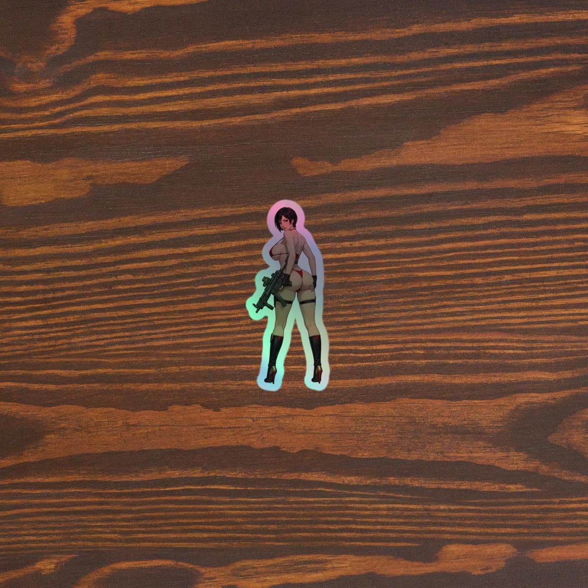 Crimson Rear Holographic stickers