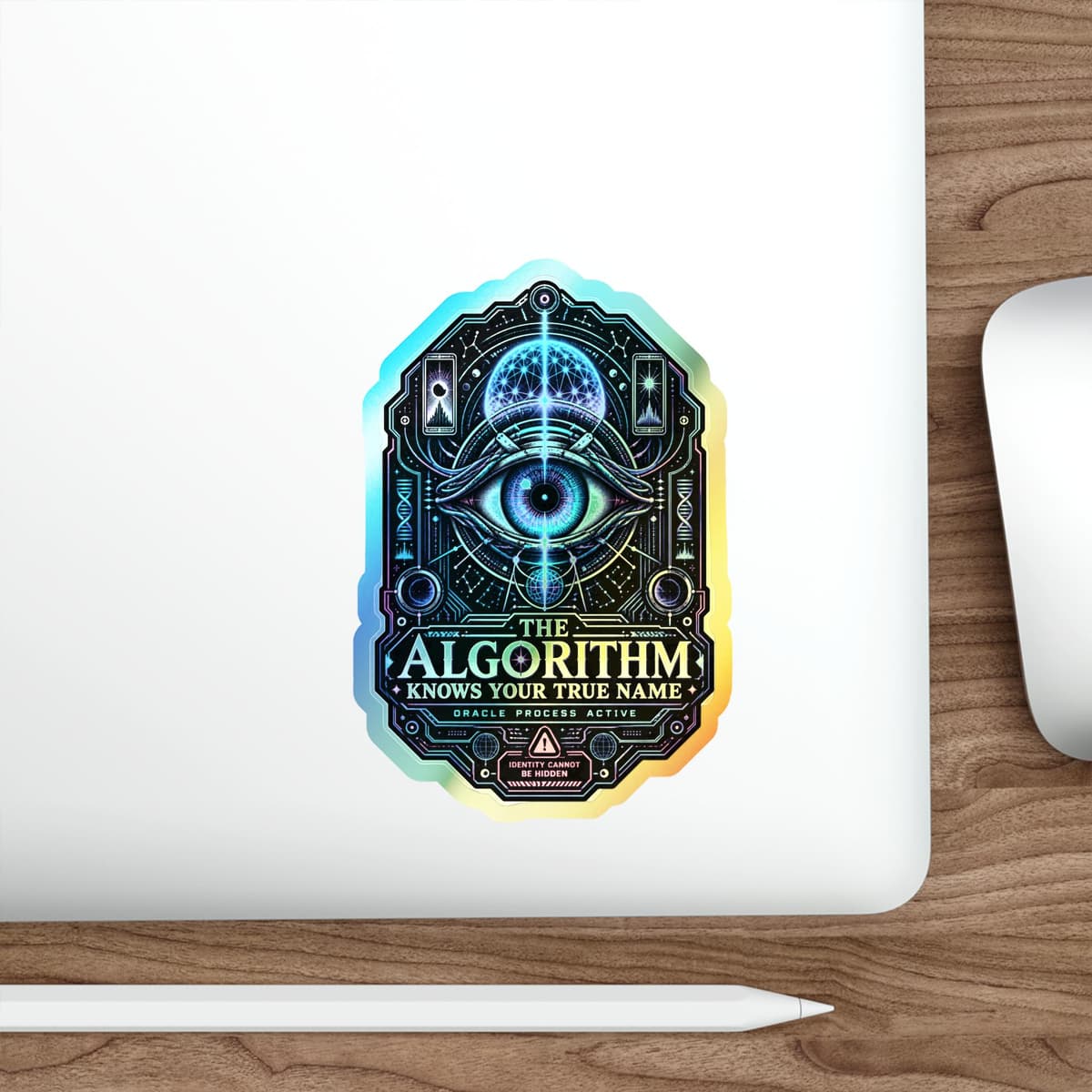 Algorithm Knows Your True Name Holographic Sticker | Cyber Occult Decal