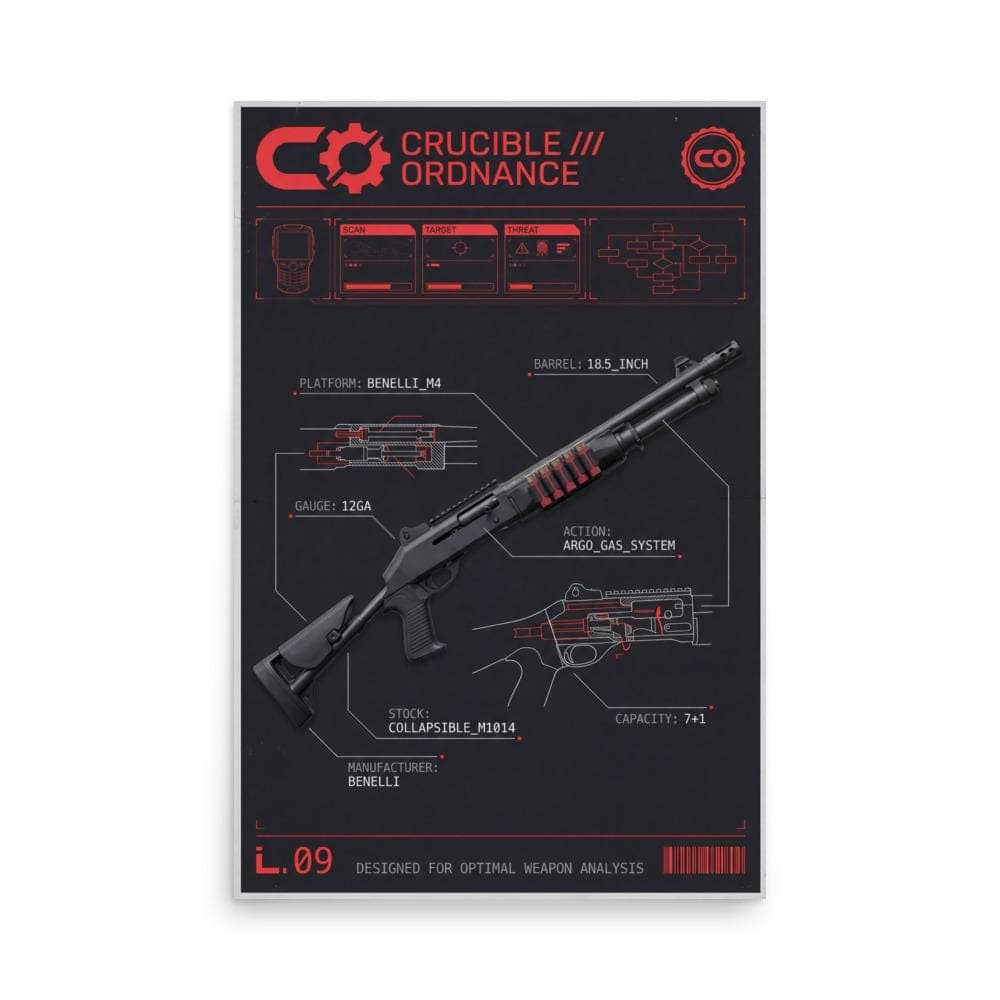 Benelli M4 Shotgun Poster