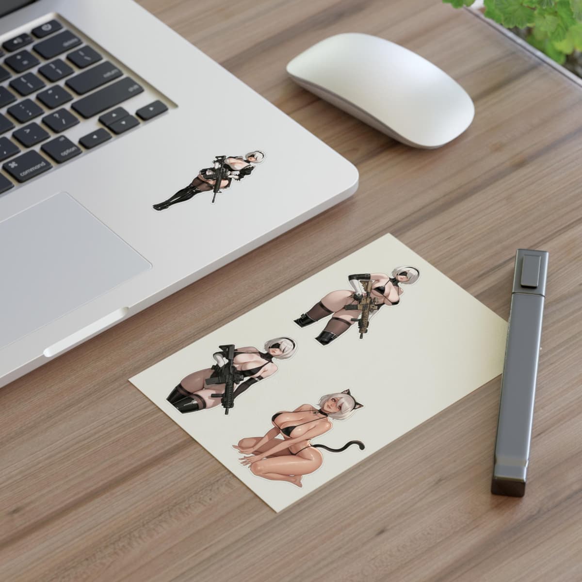 2B Holographic Sticker Sheet | Automata Anime Gaming Vinyl Decal Pack