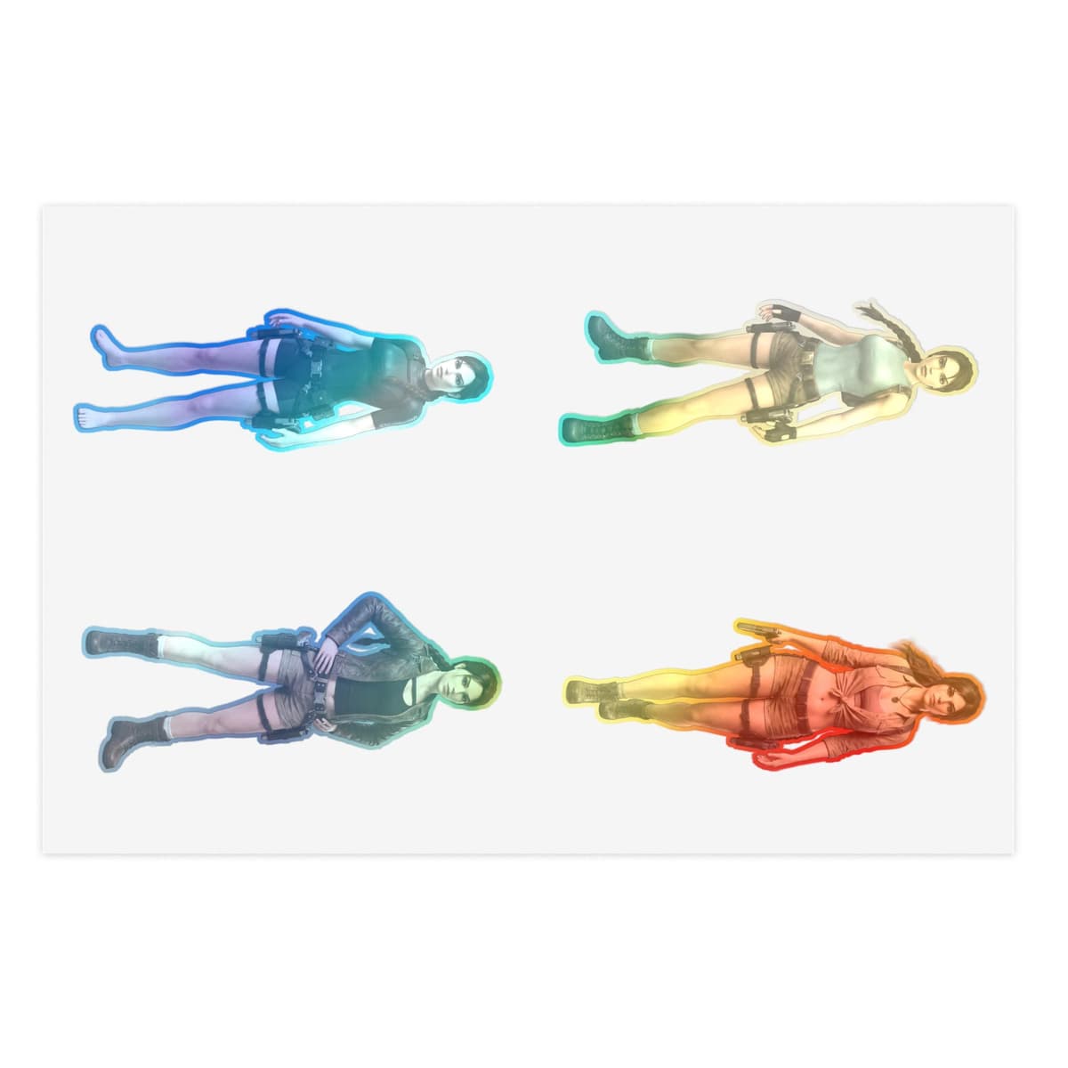Explorer Iconic Outfits Holographic Sticker Sheet | Treasure Hunter Vinyl Decal Pack