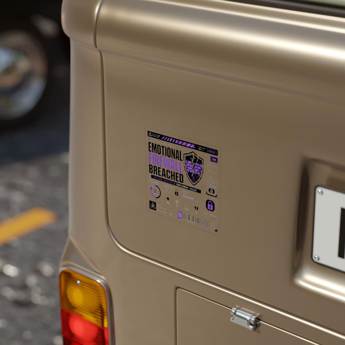 Emotional Firewall Breached Transparent Sticker