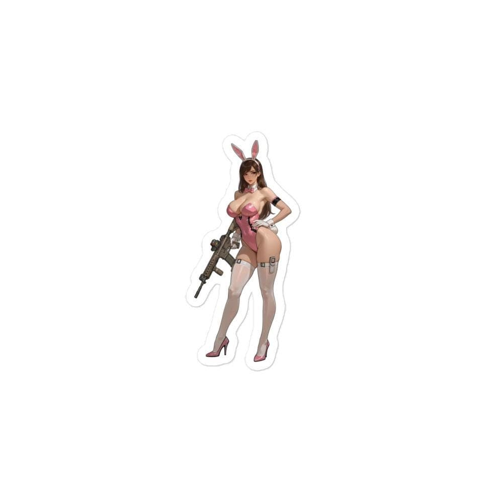 Bunny Pilot Pin Up Kiss Cut Sticker