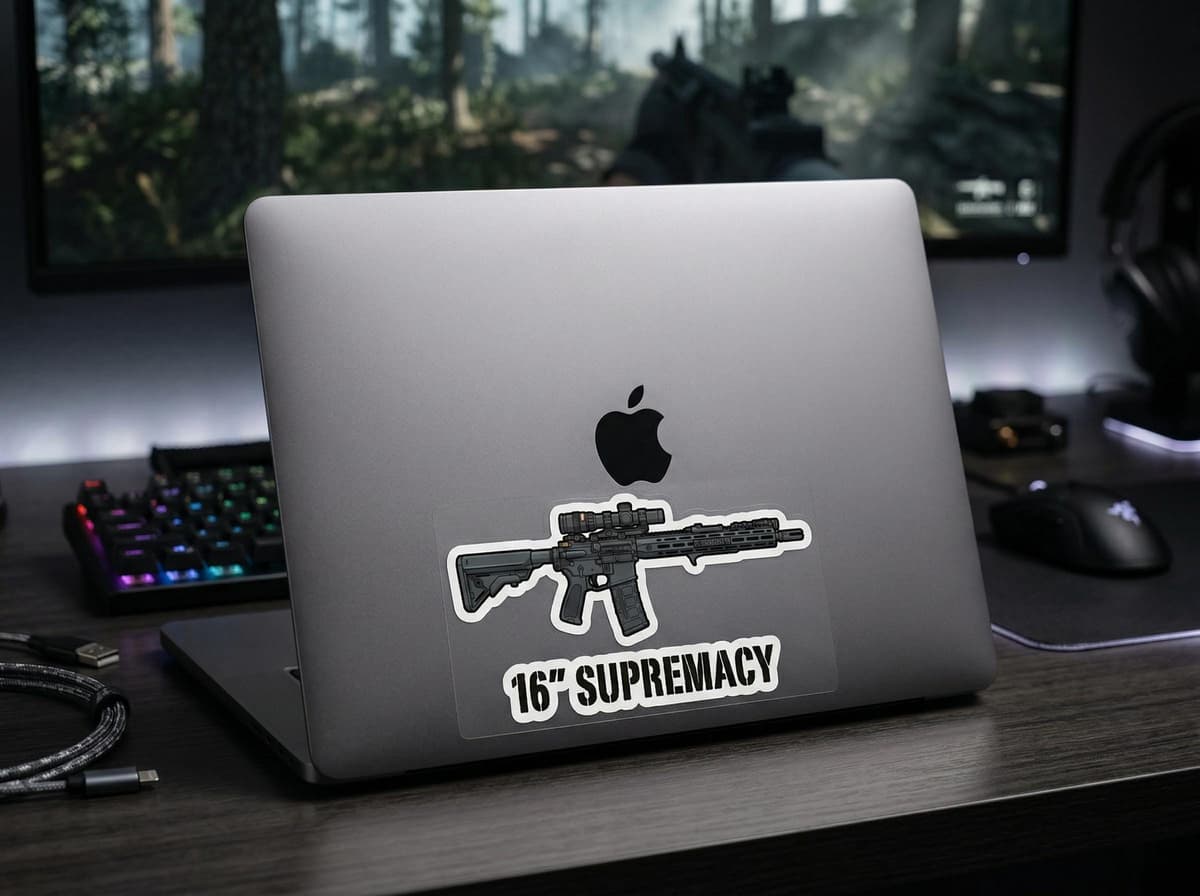 16 Inch Supremacy AR-15 Sticker | Rifle Barrel Length Vinyl Decal
