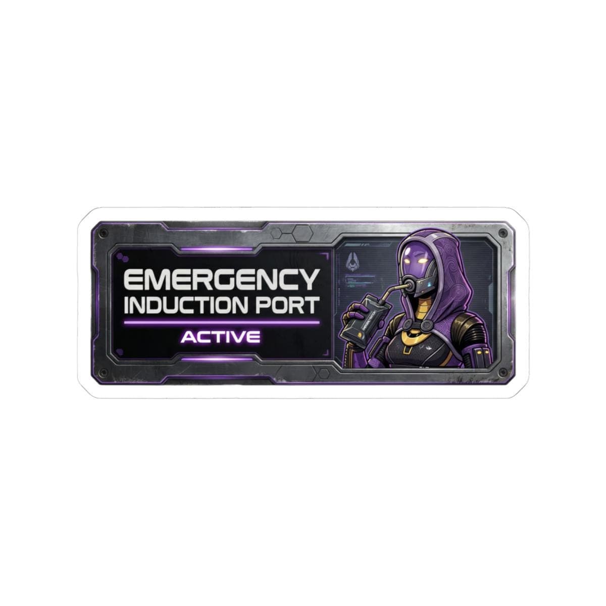 Tali Emergency Induction Port Sticker | Quarian Sci-Fi Gamer Art