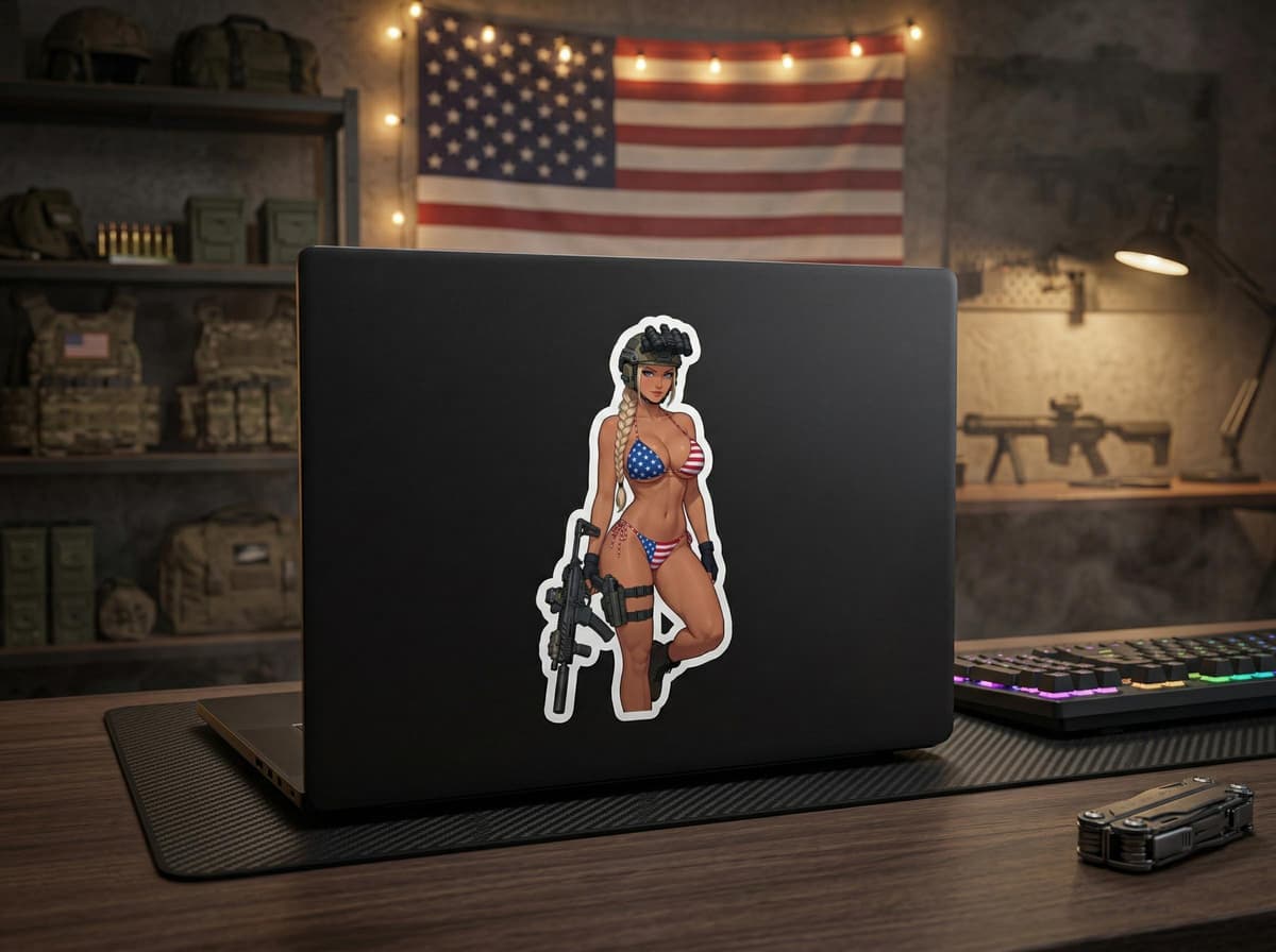 Valkyrie Patriot MPX Waifu Sticker | Tactical Girl Vinyl Decal