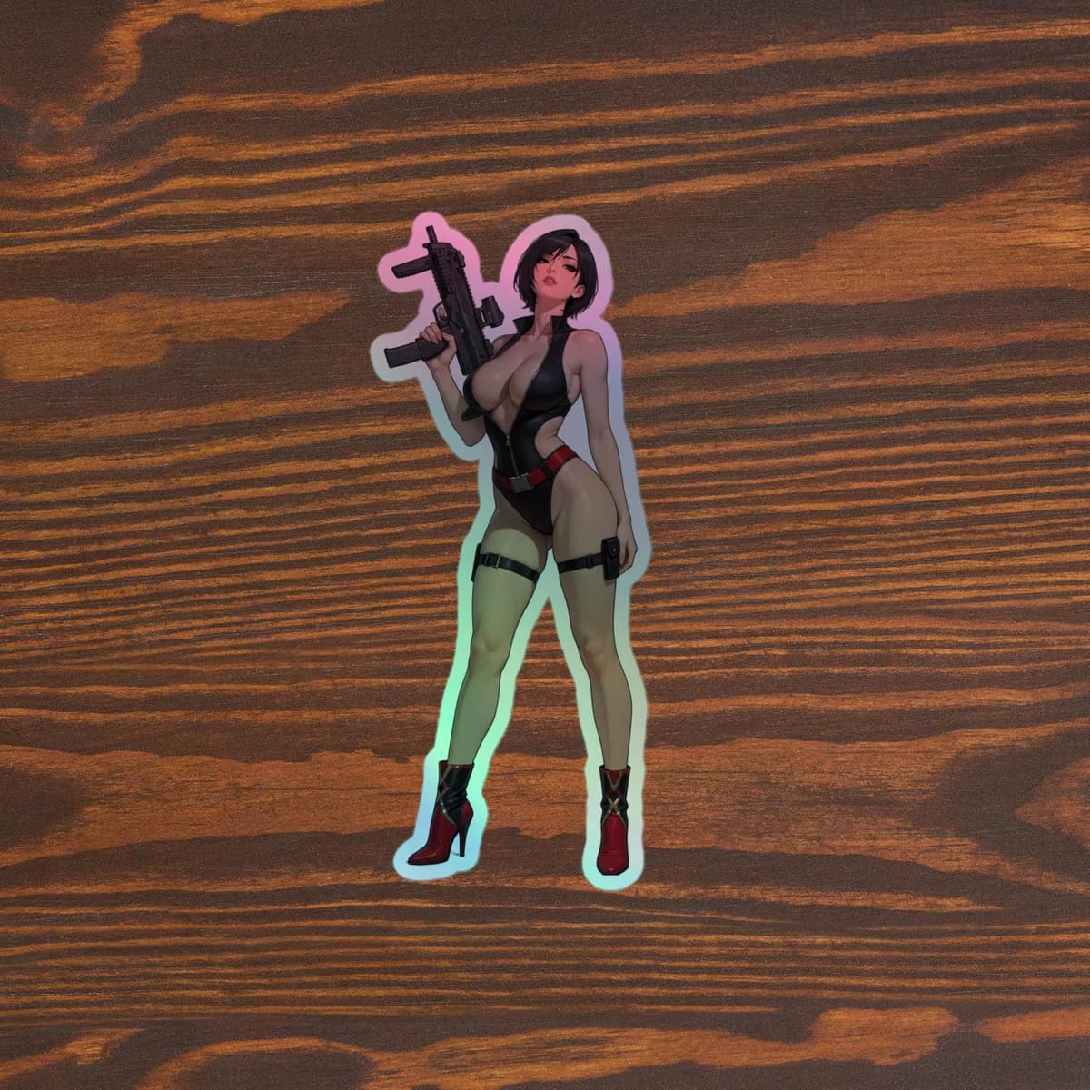 Crimson MP7 Holographic stickers