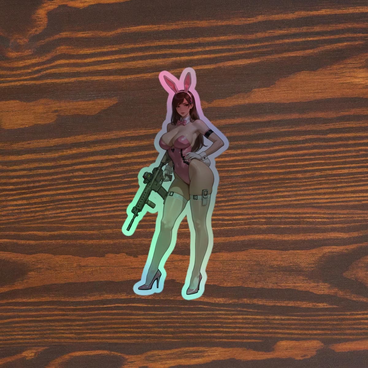 Bunny Pilot Holo Holographic stickers