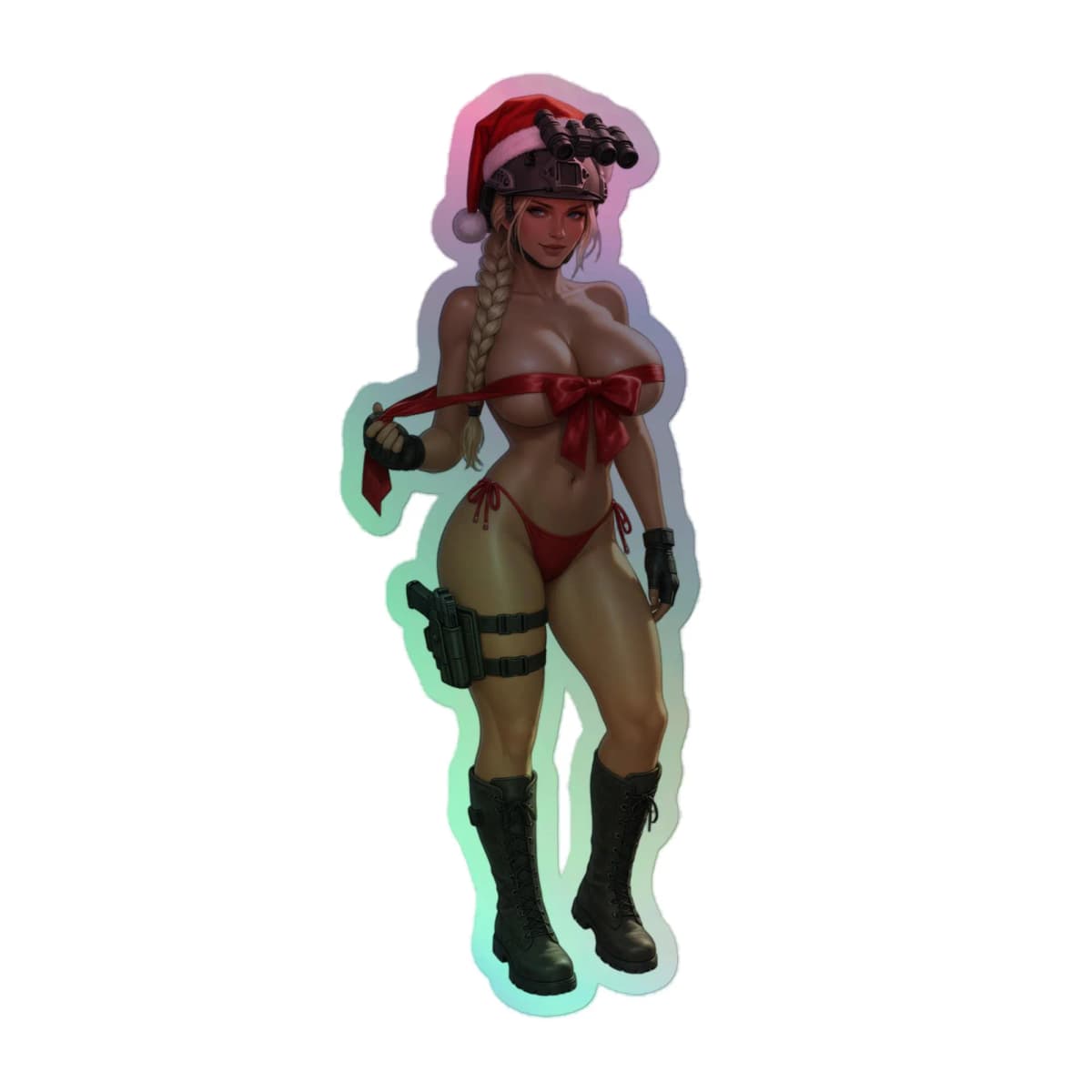 Valk Christmas Holographic stickers