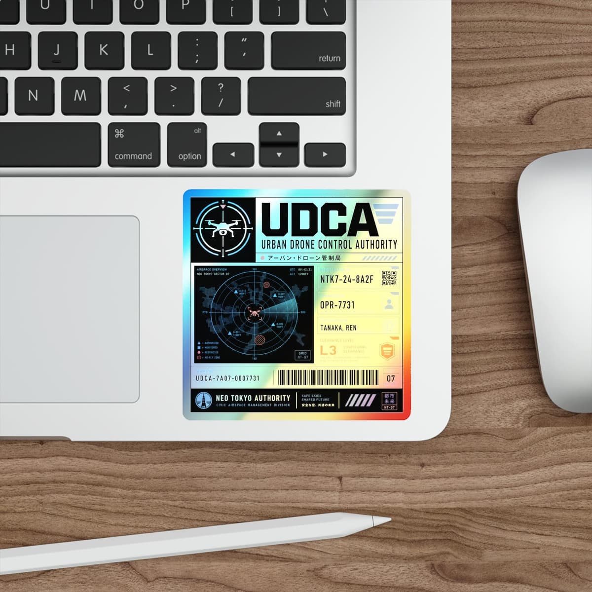 Urban Drone Control Authority Holographic Sticker