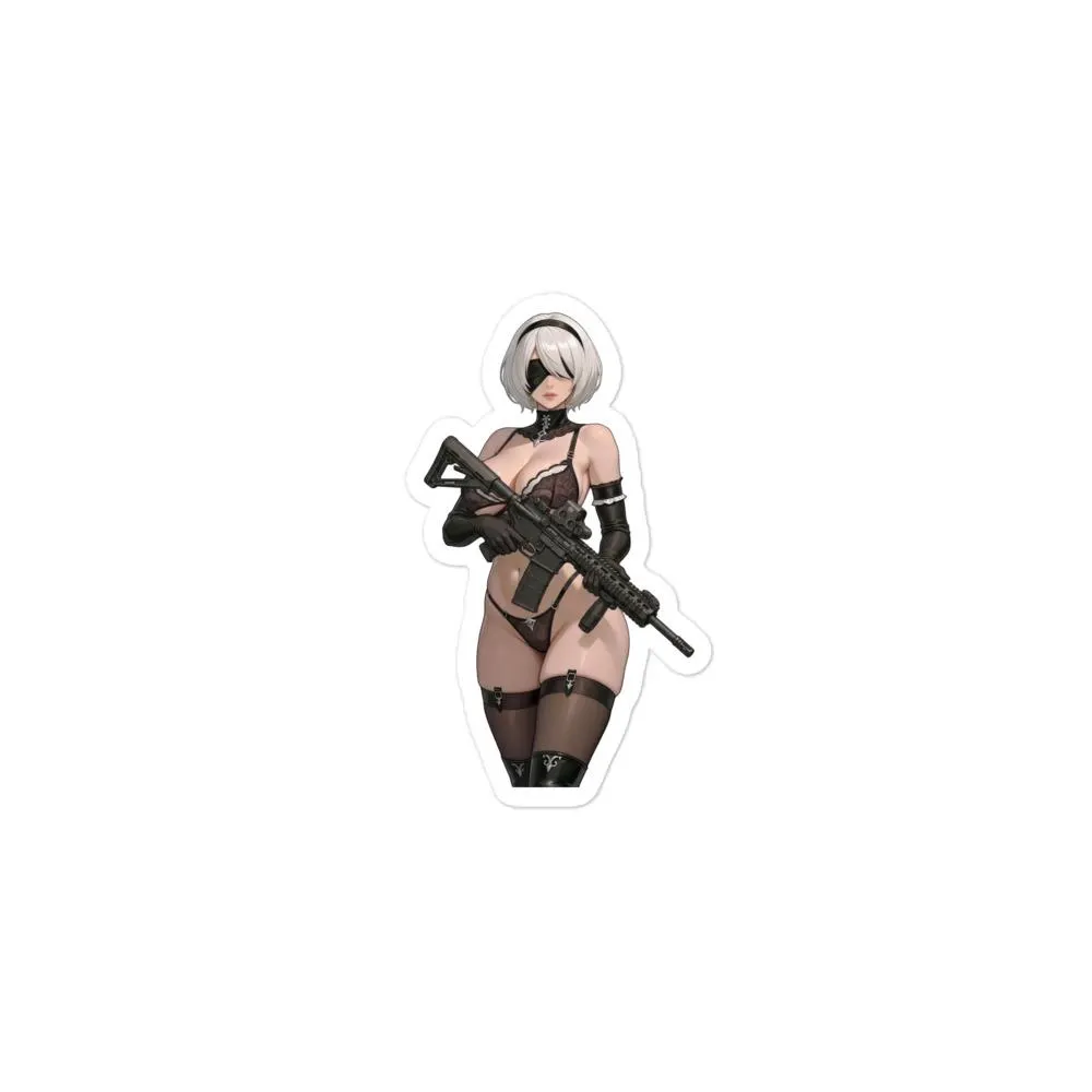 2B AR15 Pin-Up Kiss Cut sticker