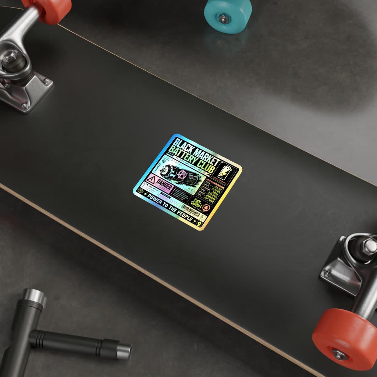 Black Market Battery Club Holographic Sticker