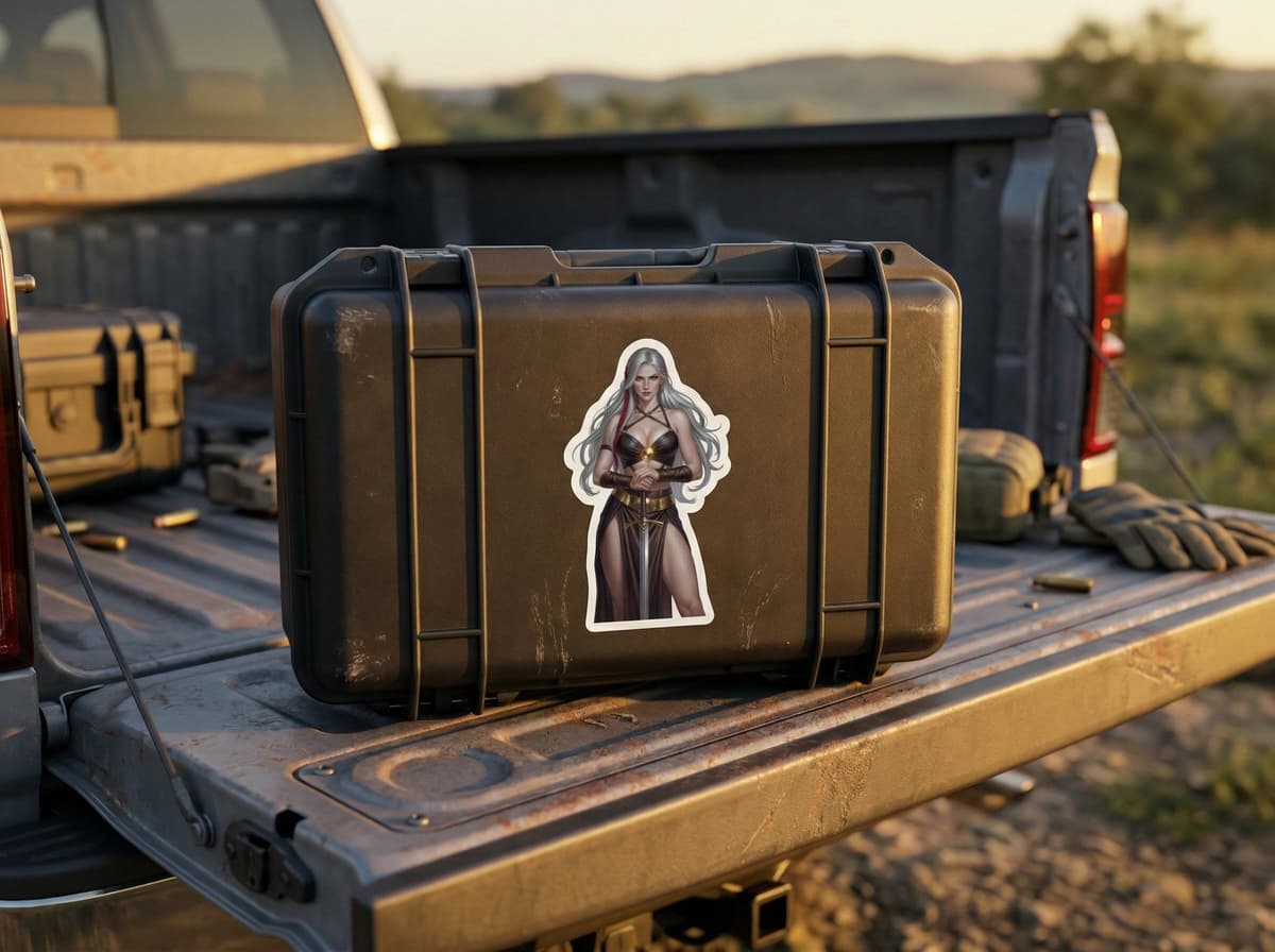 Elara Dark Sorceress Waifu Sticker | Arcane Witch Fantasy Vinyl Decal (Kiss Cut)